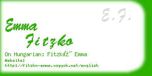 emma fitzko business card